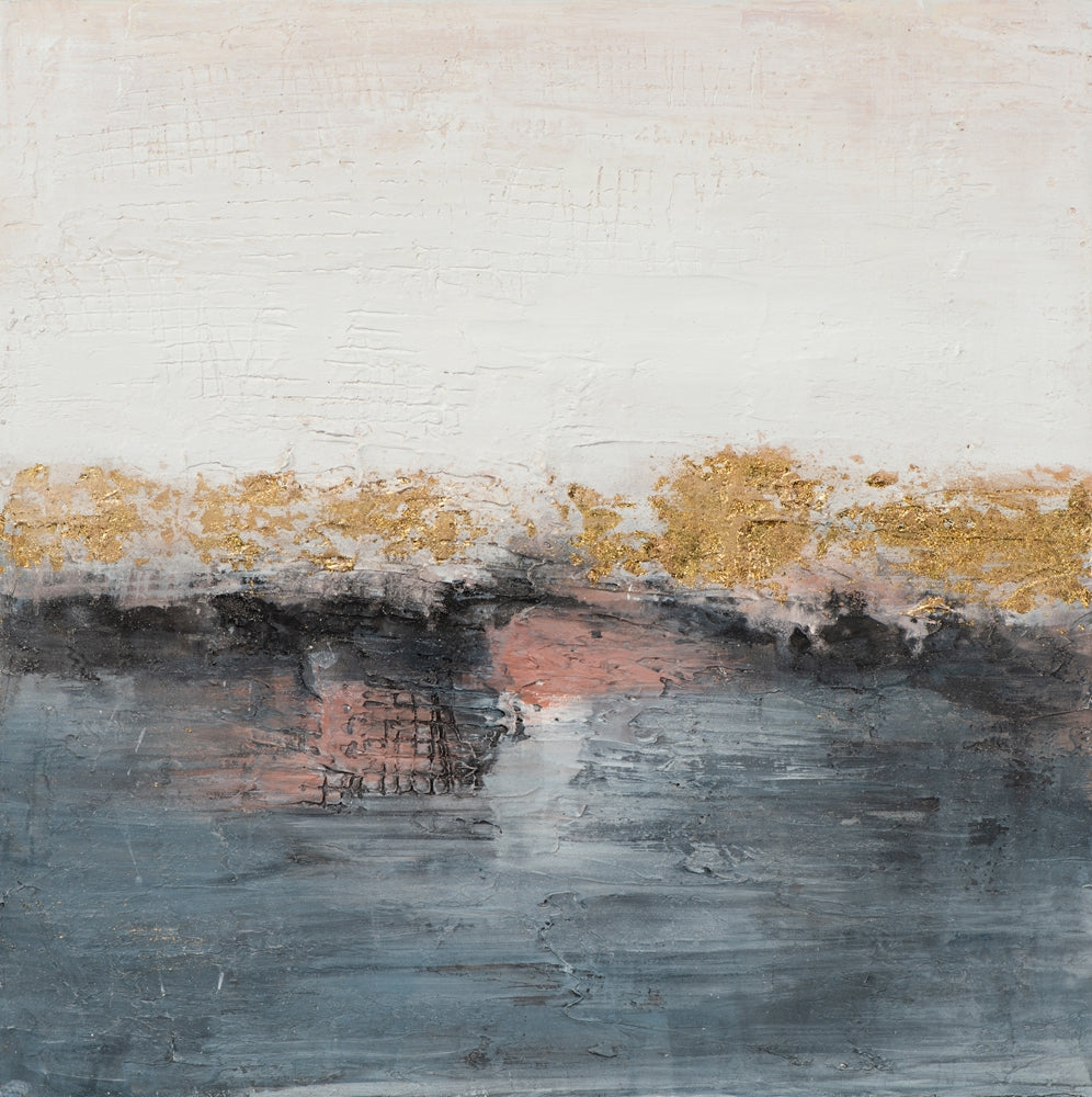 Abstrakter See mit Gold