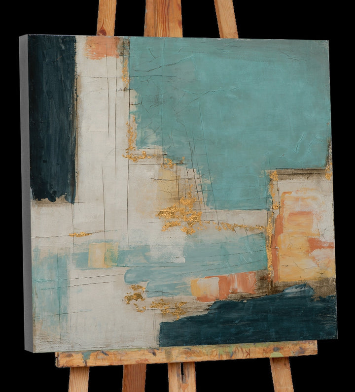 Komposition in Blau-Gold