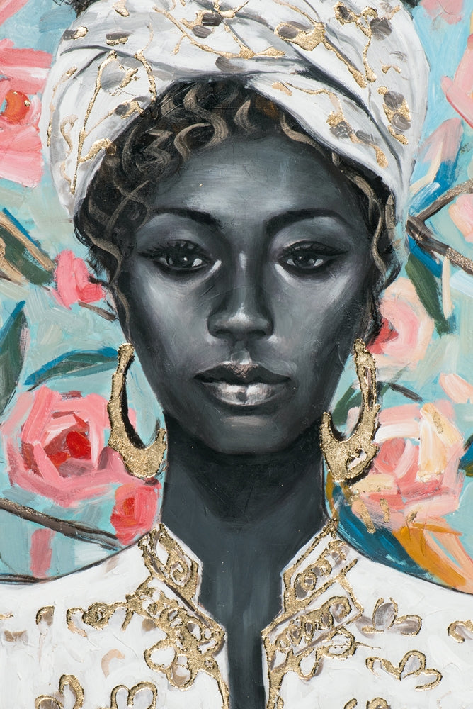 Schönheit von Blumen umringt