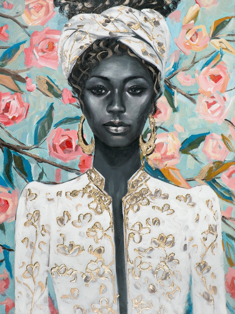 Schönheit von Blumen umringt