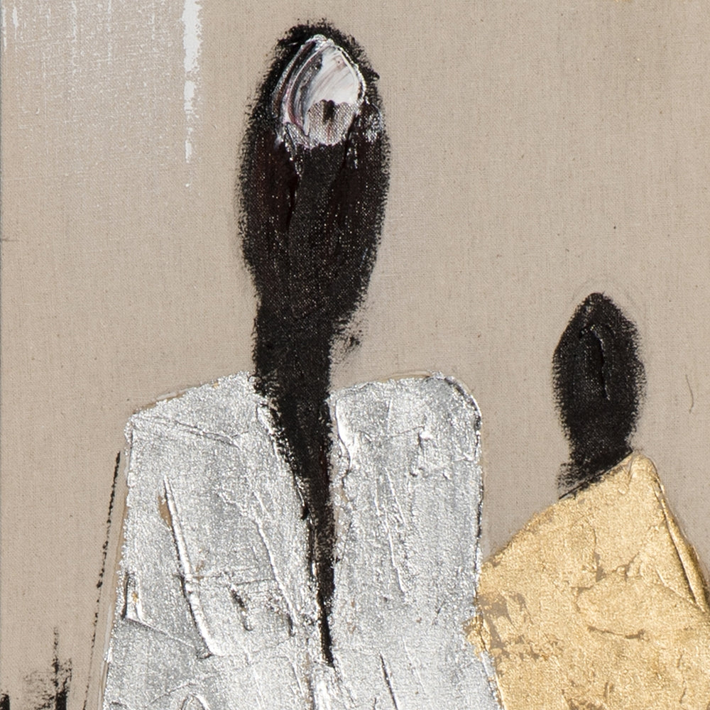 Modenschau in gold und silber