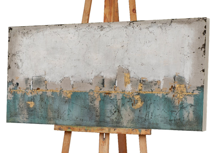 Abstrakte Skyline in Türkis