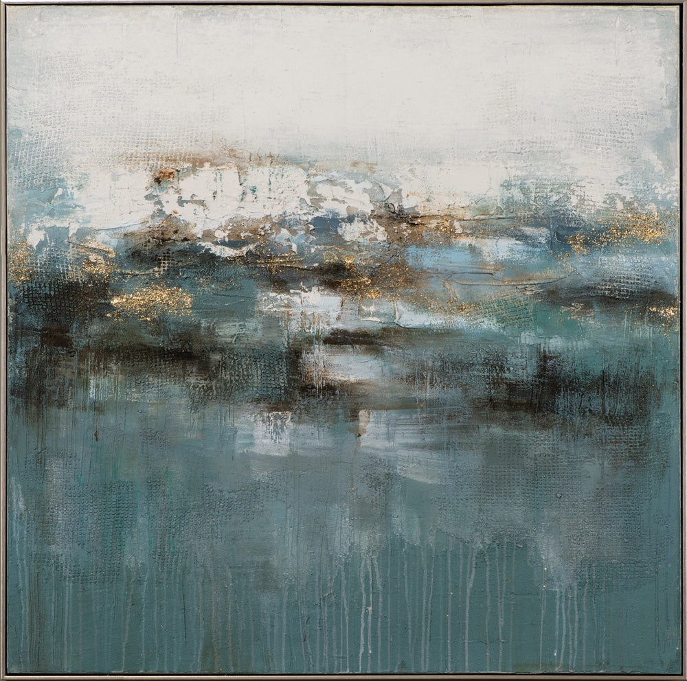 Abstrakt in Blaugrün