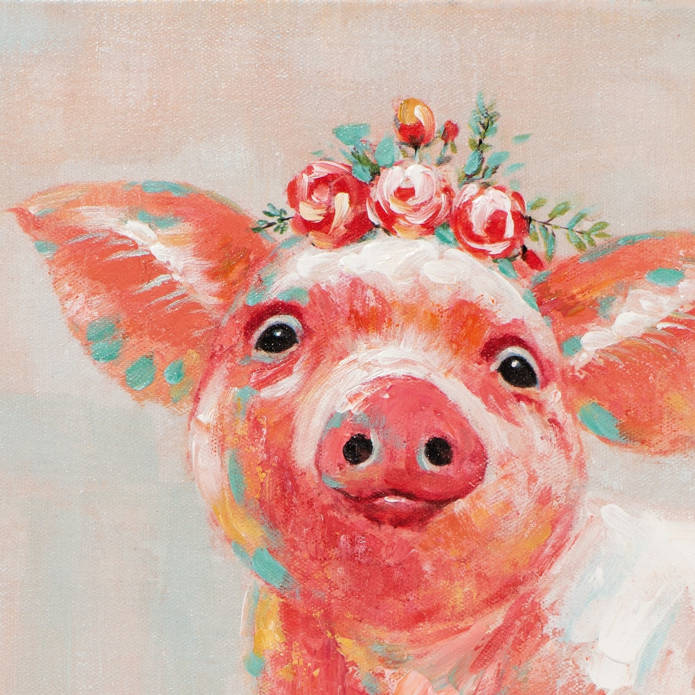 Schweinchen mit roten Gummistiefeln