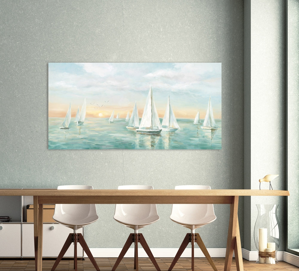 Segelboote im Sonnenuntergang