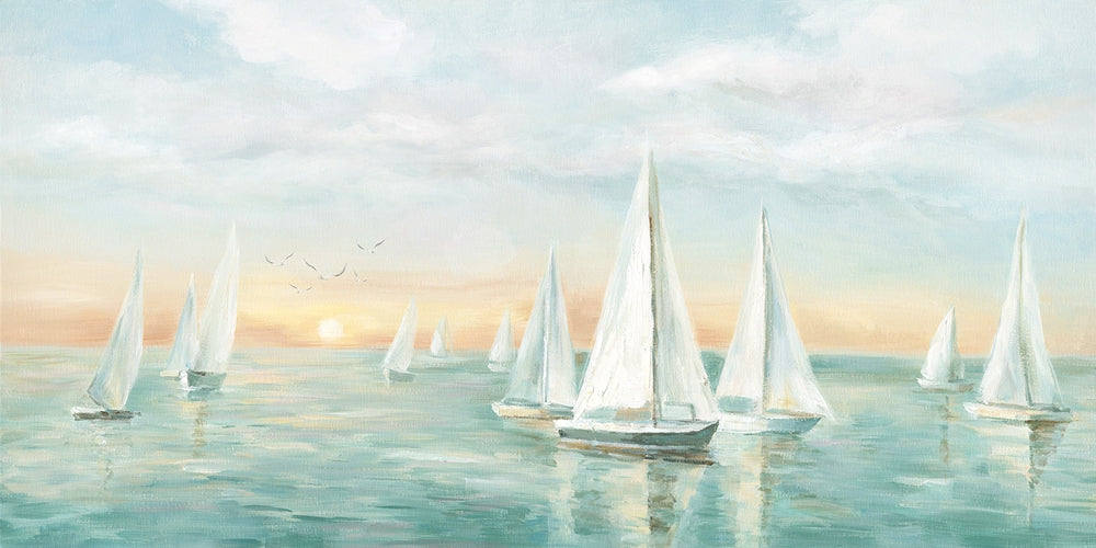 Segelboote im Sonnenuntergang