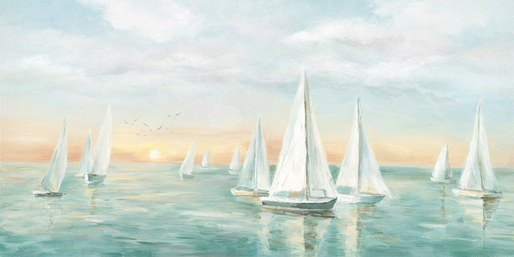 Segelboote im Sonnenuntergang