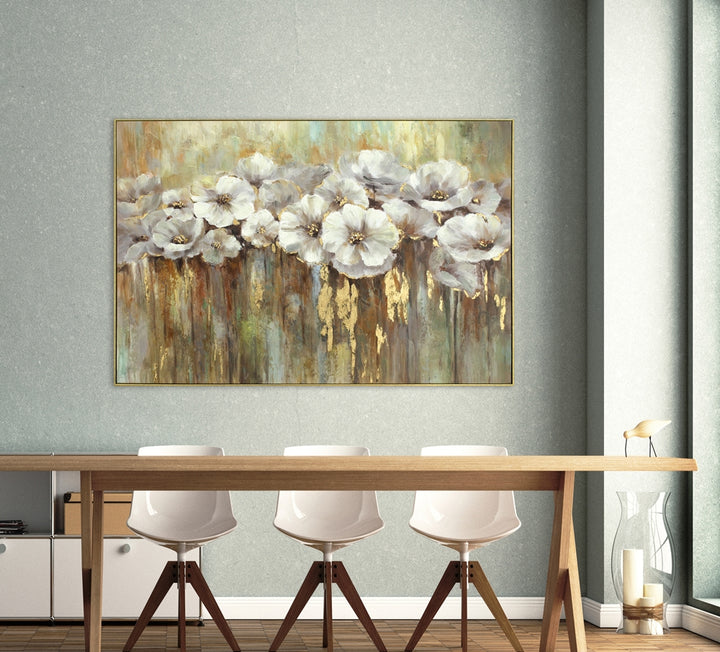 Weißer Mohn mit Gold