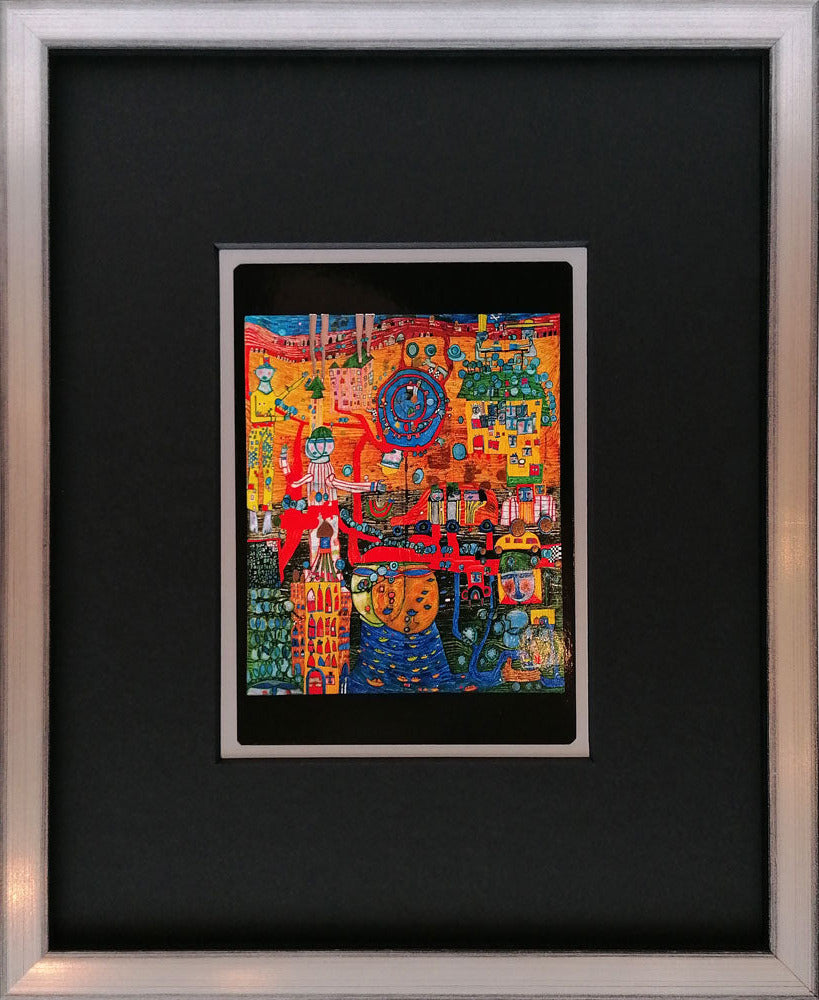 "Das 30 Tage Fax Bild" | Friedensreich Hundertwasser Miniprint