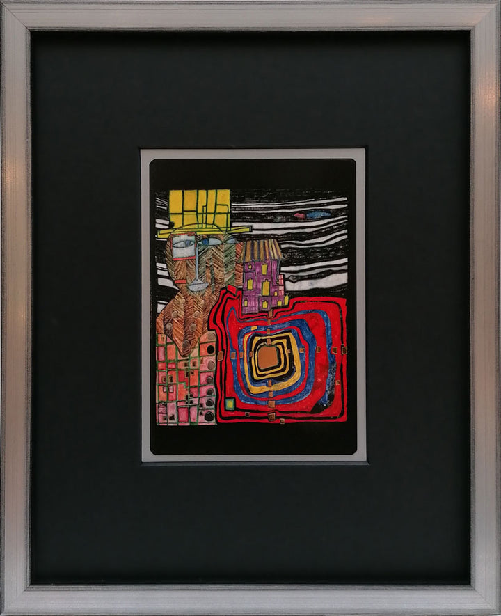 "Fischgrätenmann" | Friedensreich Hundertwasser Miniprint