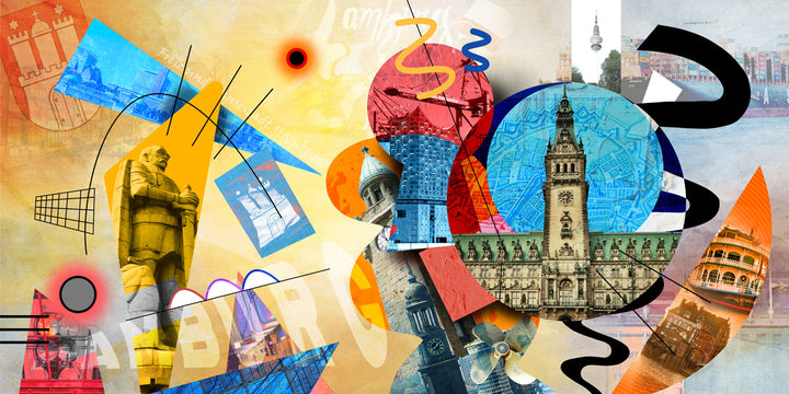 Abstraktes Hamburg Collage