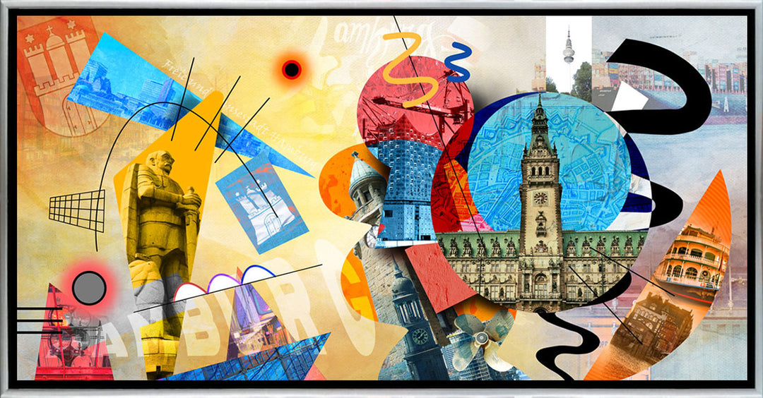 Abstraktes Hamburg Collage