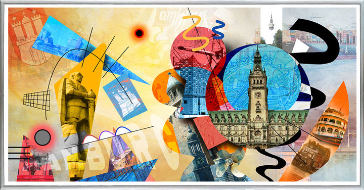 Abstraktes Hamburg Collage