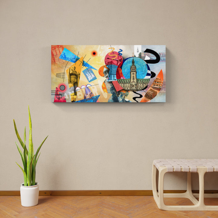 Abstraktes Hamburg Collage