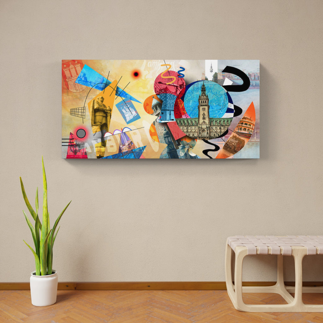 Abstraktes Hamburg Collage