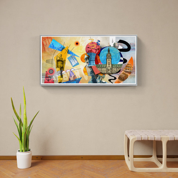 Abstraktes Hamburg Collage