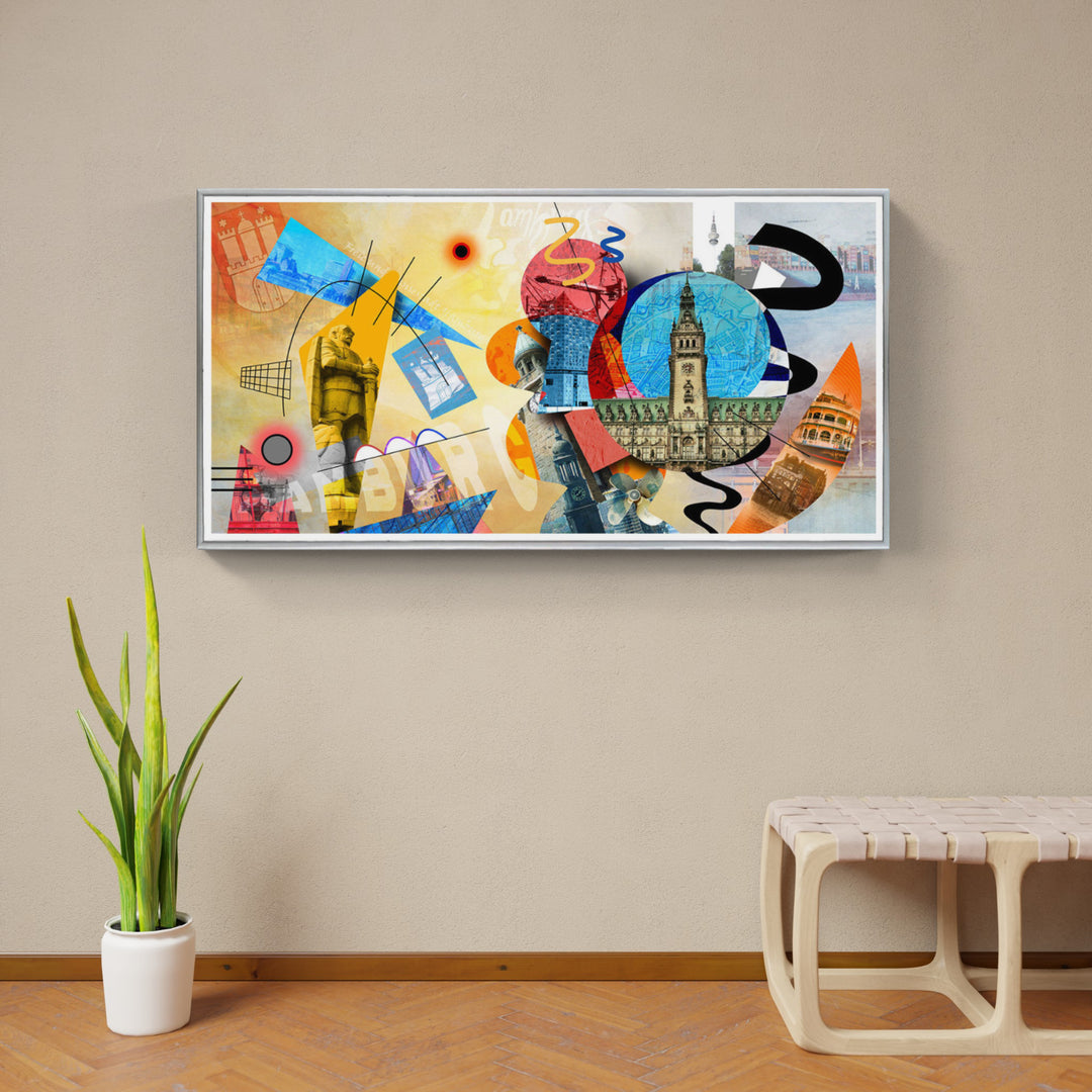 Abstraktes Hamburg Collage