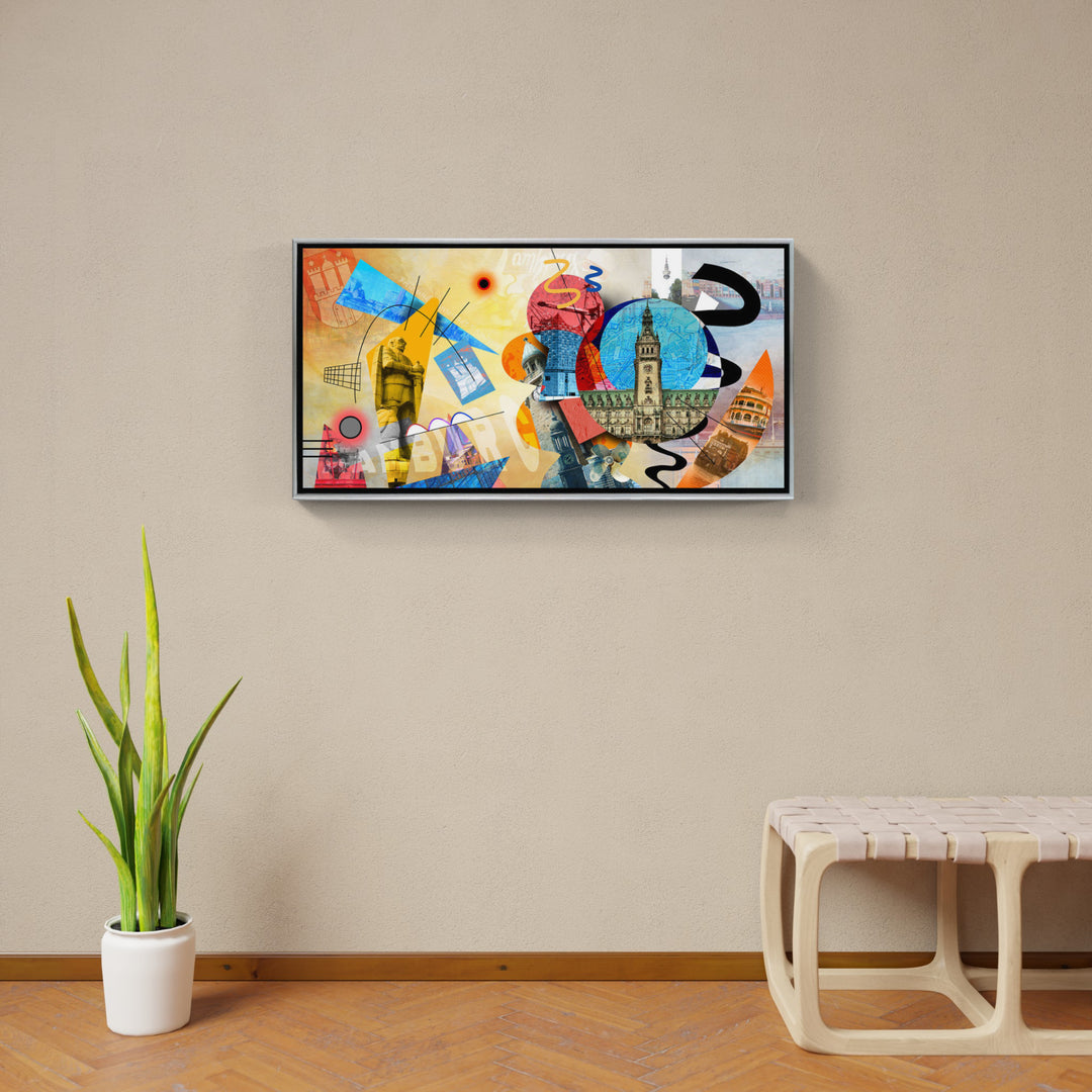 Abstraktes Hamburg Collage