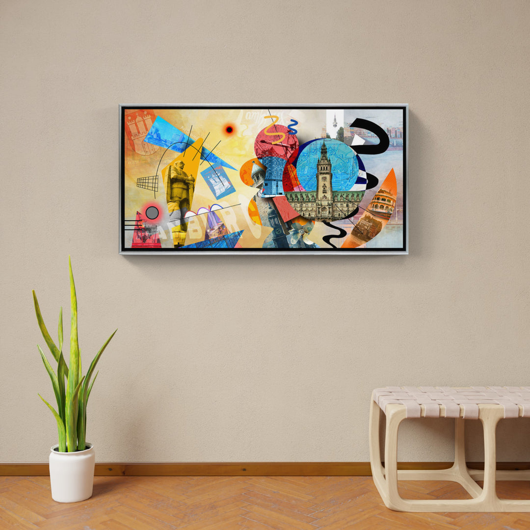 Abstraktes Hamburg Collage