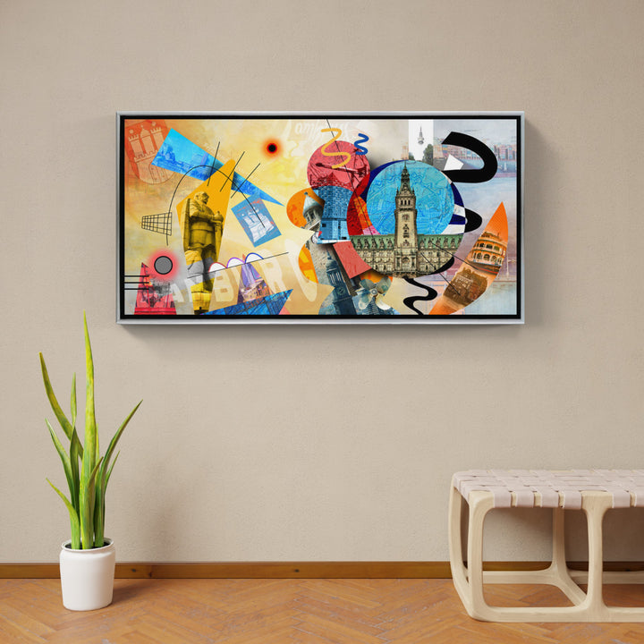 Abstraktes Hamburg Collage