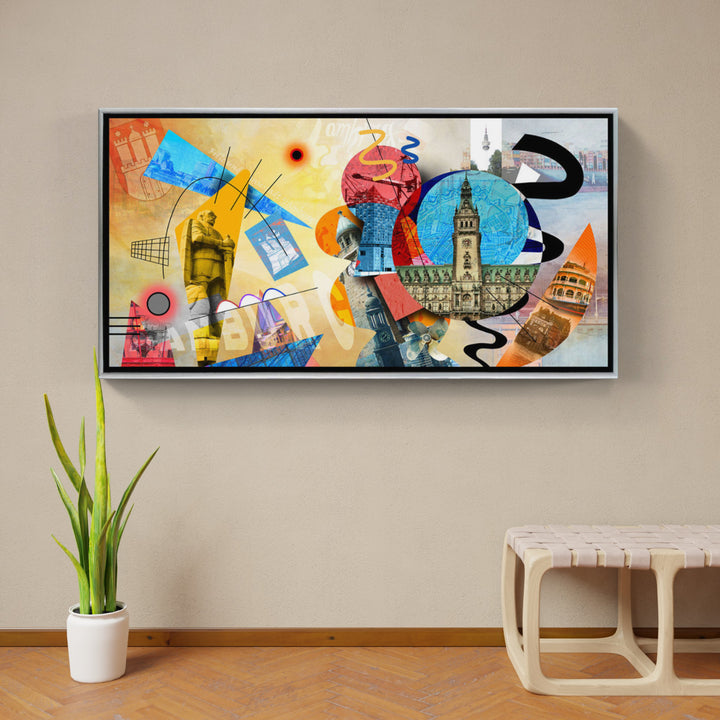 Abstraktes Hamburg Collage