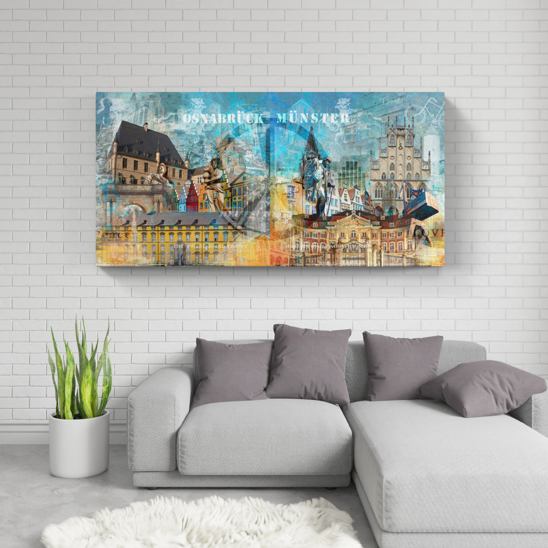Osnabrück und Münster-Friedensbild Collage 2023