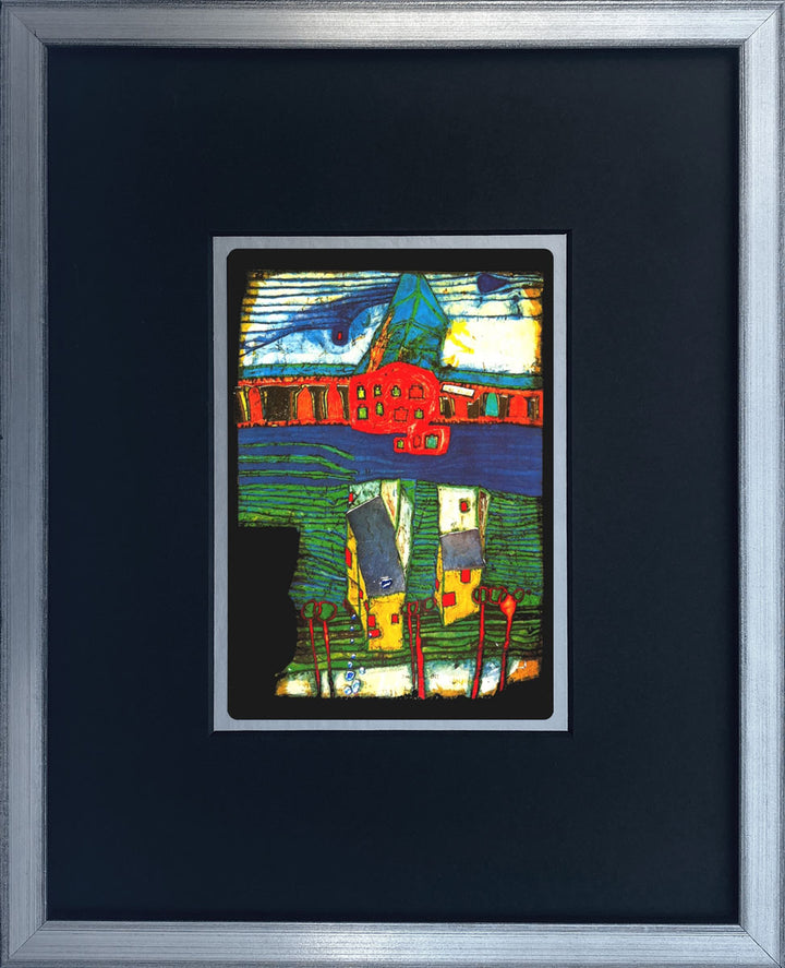"Fabrik in Indien" | Friedensreich Hundertwasser Miniprint