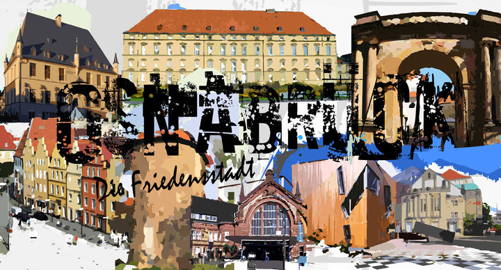 Osnabrück - Die Friedensstadt mit Rathaus I Giclee auf Holzkeilrahmen