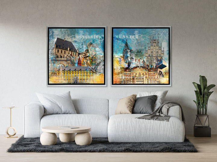 Osnabrück und Münster-Friedensbild Collage 2023 (Set)