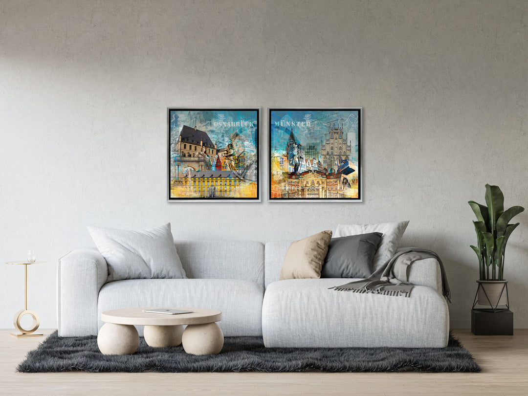 Osnabrück und Münster-Friedensbild Collage 2023 (Set)