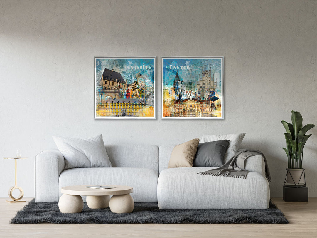 Osnabrück und Münster-Friedensbild Collage 2023 (Set)