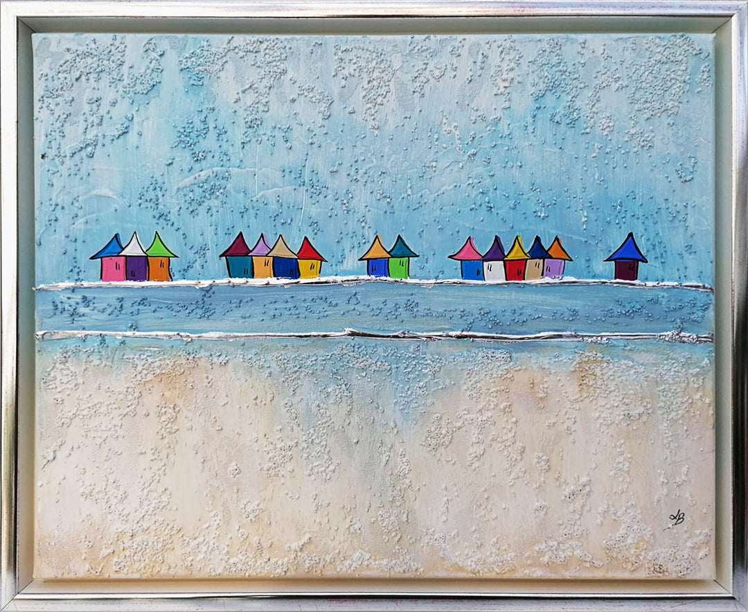 "Borkum, Sand- Himmelblau" | Lea Bach 30x30