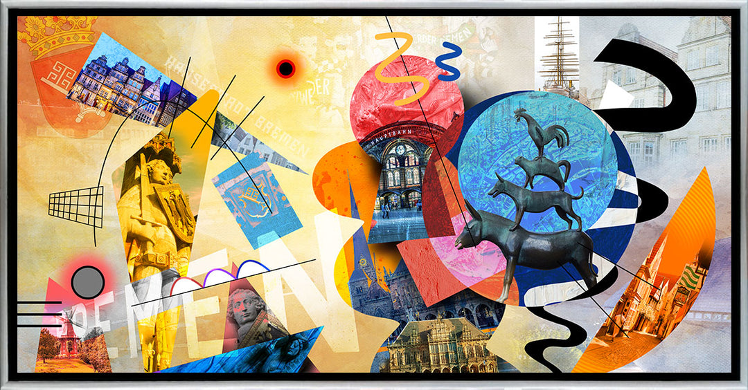 Abstraktes Bremen Collage