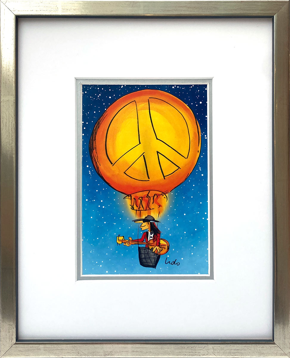 "Rock n Peace" | Udo Lindenberg Miniprint mit Rahmen