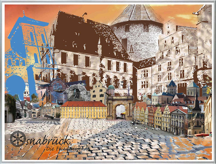 Osnabrück - Die Friedensstadt (OSB-31 ohne Auto) I Giclee auf Holzkeilrahmen